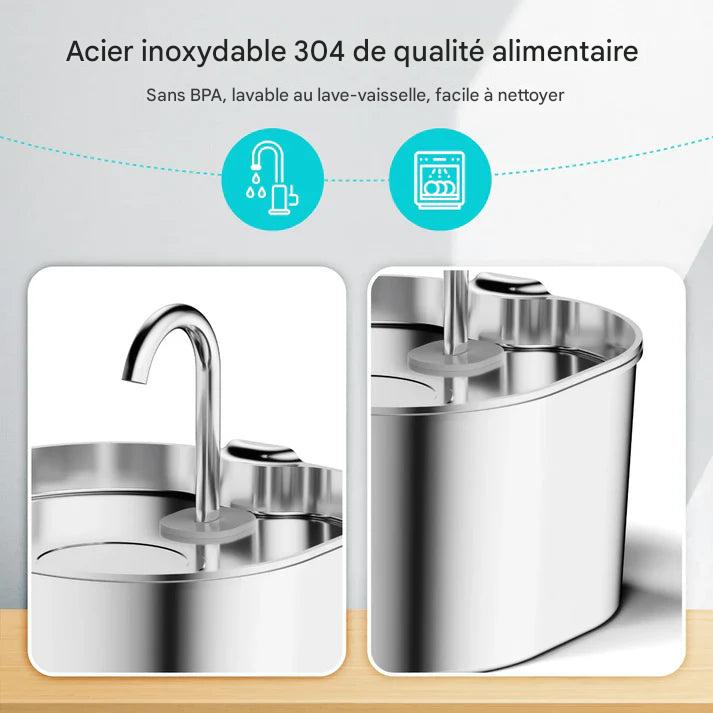 Fontaine À Eau En Acier Inoxydable Purrify
