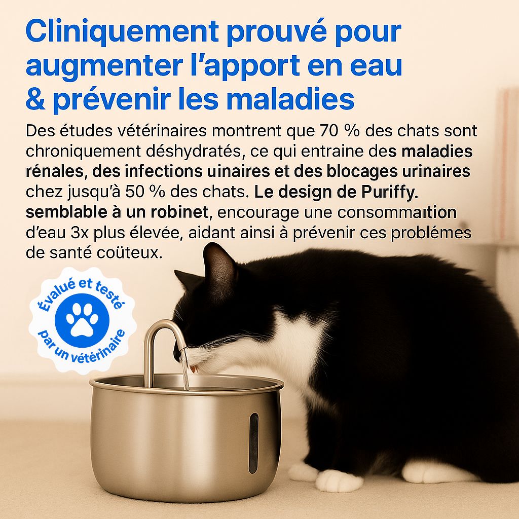 Fontaine À Eau En Acier Inoxydable Purrify