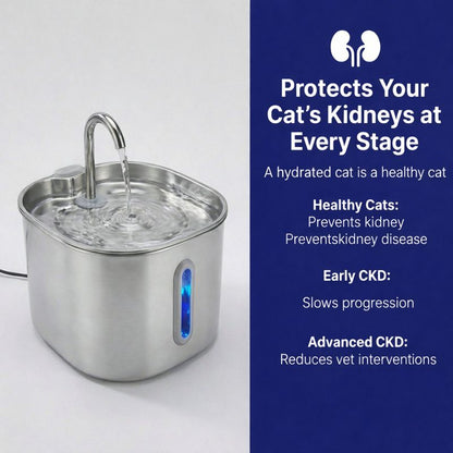 Fontaine À Eau En Acier Inoxydable Purrify v8